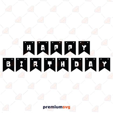 Download 143+ Happy Birthday Banner SVG Printable